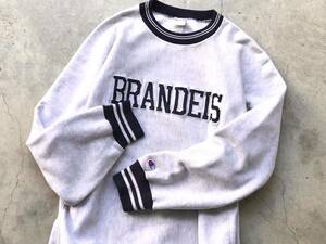 90s USA製 Champion [BRANDEIS] リバースウィーブ仕様 スウェットシャツ XL メンズ REVERSE WEAVE トレーナー セーター パーカー 刺繍タグ