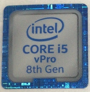 ■新品・未使用 ■10枚セット 八代目【CORE i5vPro 8th】エンブレムシール【18*18㎜】送料無料・追跡サービス付き☆P058