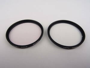 【中古】Nikon　レンズフィルター　L37c　L1Bc　52mm　２枚セット　ニコン