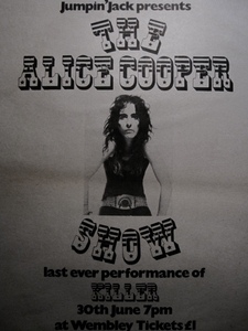 ALICE COOPER(アリス・クーパー)◎THE ALICE COOPER SHOW◎稀少UK遠征コンサート広告◎『MELODY MAKER』原紙[1972年]