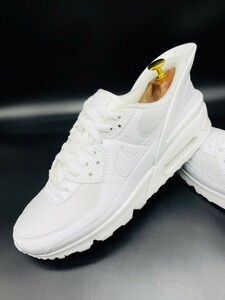 衝撃プライス！『ユニバーサルデザイン！』【NIKE/エアマックス 90 フライイーズ】高級ハイテクスニーカー！ホワイト/jp28cm！S7/11.28