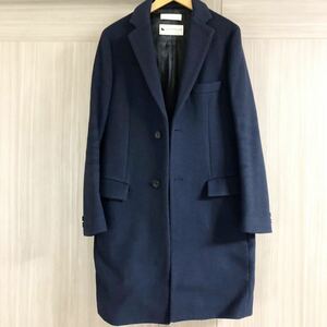 ◆◆◆UNITED ARROWS BEAUTY&YOUTH 濃紺　チェスターコート ネイビー 毛72% Sサイズ