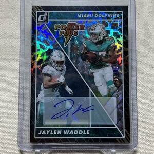 Jaylen Waddle Auto /99 2022 Panini Donruss Football NFL Autograph 直筆サイン