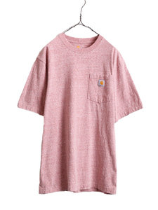 カーハート ポケット付き 半袖 Tシャツ メンズ M / 古着 CARHARTT ワンポイント ポケットT ロゴT ヘビーウェイト クルーネック 半袖Tシャツ