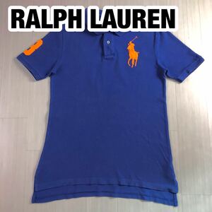 RALPH LAUREN ラルフローレン 半袖ポロシャツ ユースサイズ L(14-16) ブルー ビッグポニー