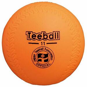 ナガセケンコー 日本ティーボール協会公認ボール JTAケンコーティーボールオレンジ11インチ(低反発) 1個 JTA-KT11OR