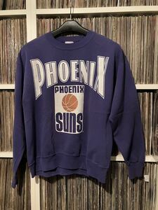 フェニックスサンズPHOENIX SUNS ビンテージトレーナー中古品　レトロ1990年代BIGプリント　Lサイズ　NATMEGベースMade in USA