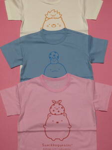 新品 130 すみっコぐらし 半袖Tシャツ 3枚セット しろくま とかげ ねこ 綿100％ 小学生 女の子 夏物 夏服 まとめ売り 120cm～ 送料無料