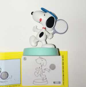 ●新品●5 チョコエッグ スヌーピー PEANUTS 食玩 フルタ Furuta SNOOPY ビーグル 犬 テニス