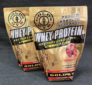 ゴールドジム【GOLD’S GYM】ホエイプロテイン【ストロベリー風味】720 g ２袋セット