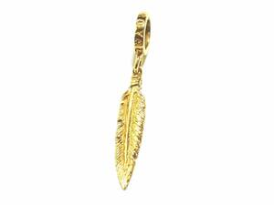 ☆レア 本物 正規品 ロイヤルオーダー 豪華 9K Gold Feather リアル フェザー ペンダントトップ☆