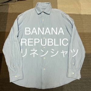 90s 00s vintage BANANA REPUBLIC ビンテージ バナナリパブリック リネンシャツ sizexl バナリパ