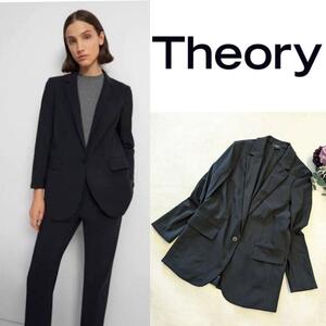 Theory　セオリー　テーラードジャケット　CASUAL BLAZER LS 黒　00　カジュアルブレザー