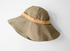 ARTS&SCIENCE ◆ ベルト付き コットン ハット 帽子 サイズ1 カーキ (つば12cm) アーツアンドサイエンス ◆DF18