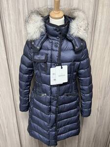 未使用・本物保証☆MONCLER HERMIFUR エルミファー フォックスファー ダウンジャケット TG3 ネイビー色 紺色