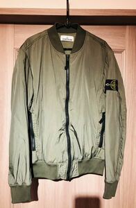 美品 M STONE ISLAND ガーメントダイ MA-1 ブルゾン ストーン アイランド カーキ 