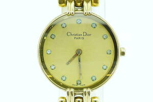 Christian Dior D44-155 クリスチャン ディオール バギラ クオーツ 腕時計 レディース クォーツ ラウンド ゴールド