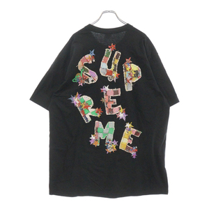 SUPREME シュプリーム 24SS Patchwork Tee パッチワーク バックプリント 半袖Tシャツ カットソー ブラック