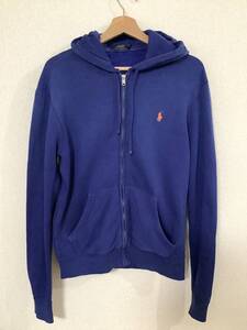 POLO RALPH LAUREN ラルフローレン　フルジップスウェットパーカー　ジップアップパーカー ブルー　セレクト　古着　メンズ