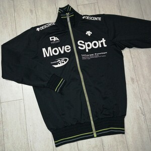 美品/DESCENTE/デサント/MOVE SPORT/ムーブスポーツ/ジャージ/トレーニング/ジャケット/MoveSport/ジャージ/アウター/グレー黄緑