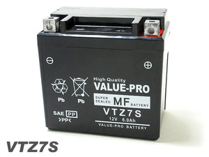 VTZ7S 充電済バッテリー ValuePro / 互換 YTZ7S ホーネット250 VTR250 XL230 XR230 CB223S FTR233 CB400SS XR400 CBR1000RR