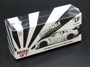 即決◆未開封◆ 1/64 MINI-GTトゥルースケールTSMミニチュアズ LB★WORKSリバティーウォーク日産GT-R R35リアウイングType1マット.ホワイト