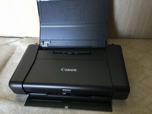 ●□Canon A4インクジェットプリンタ　PIXUS iP110　印字OK！モバイルコンパクト［D0523W1　1F-1］