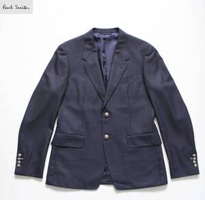 【 Paul Smith COLLECTION ポールスミス 】メタルボタン 2B ウール ジャケット L ネイビー 264180 2426M 紺ブレザー 薄手 春秋 テーラード