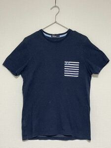 Fred Perry フレッドペリー Tシャツ M6353 サイズS ブルー系 ポケット ドット柄