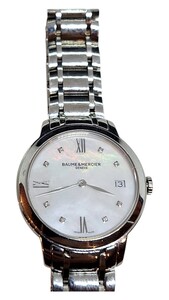 28203 Baume & Mercier/ボーム＆メルシェ クラシマ/8Pダイヤ/デイト/クォーツ/レディース/ヴィンテージ/腕時計/ヴィンテージ/入学祝/不動品