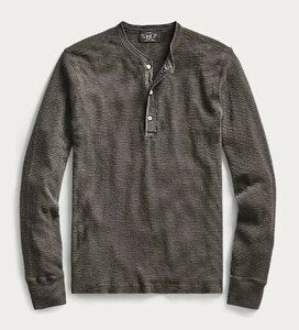 2024最新【US限定】日本未発売！RRL ダブルアールエル　Waffle-Knit Henley Shirt 本物をお届けします!!