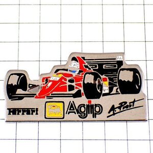 ピンバッジ・フェラーリＦ１アランプロスト車ドライバーレーサー ALAIN-PROST AGIP ITALIA◆フランス限定ピンズ