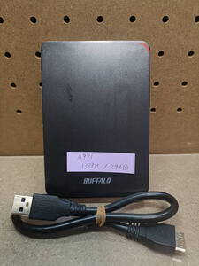 【A971】BUFFALOポータブル USB外付HDD HD-PNF2.0U3-GBE 2TB WDC製HDD搭載 低稼働 正常判定品 USBケーブル付属