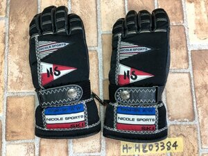 NICOLE SPORTS ニコルスポーツ レディース スキー レザーグローブ M 黒 天然皮革