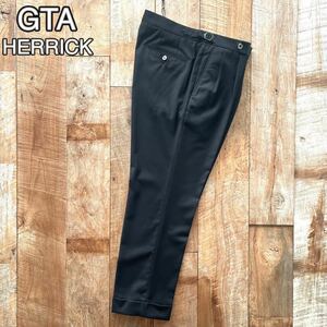 【極美品】GTA ジーティーアー HERRICK ウール グルカパンツ テーパード スラックス パンツ 52 ブラック BEAMSF取扱