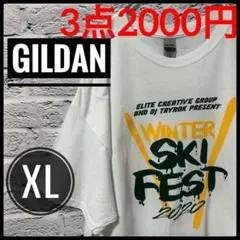 【 GILDAN 】 ギルダン US古着 白 ホワイト Tシャツ XL アメカジ