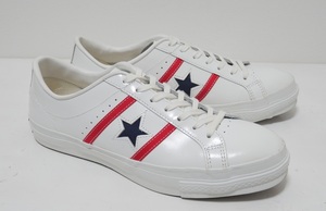 日本製 コンバース ジャックスター レザー トリコロール １０1/2 美品 CONVERSE JACKSTAR 10.5