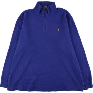 古着 ラルフローレン Ralph Lauren POLO RALPH LAUREN ESTATE RIB コットンニットハーフジップセーター メンズXXL /eaa394561