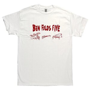 [Mサイズ]Ben Folds Five（ベン・フォールズ・ファイヴ） 90年代 復刻ロゴTシャツ ホワイト