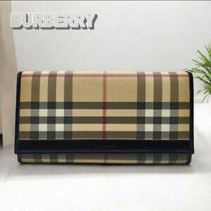 超美品BURBERRY バーバリー 長財布 二つ折り