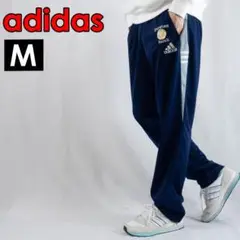 古着 ジャージ下 パンツ adidasアディダス M ネイビー サッカーF031