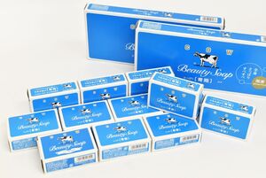 1円～ 未使用 COW カウ 石鹸 青箱 12点セット 85g 牛乳石鹸 固形石鹸 化粧石鹸 石けん バス用品 (1M 0117M8)