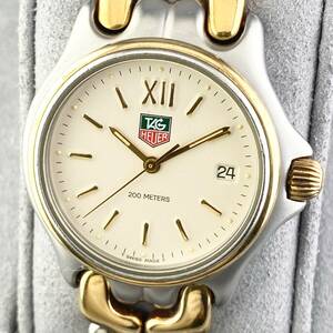 【1円〜】TAG HEUER タグ ホイヤー 腕時計 メンズ セル S05.013M アイボリー文字盤 ゴールド プロフェッショナル ゴールド デイト 可動品