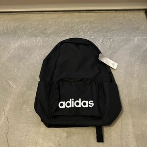 新品未使用☆adidasアディダス ☆ クラシック バックパック（大）☆両サイドポケット付☆黒×白