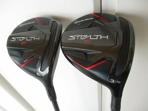 美品 2本セット テーラーメイド STEALTH ステルス2 3W(15°) 5W(18°) TourAD CQ-6/CO-7(S) ツアーAD CQ6 CQ7 HC付