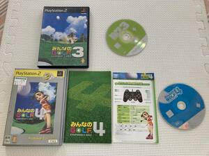 22-PS2-276　プレイステーション2　みんなのGOLF3, 4　2本セット　動作品　PS2　プレステ2