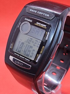 稼働品 美品 良品 カシオ CASIO FKT-300 電波時計 DATA BANK データバンク 腕時計 電池交換済み G1476