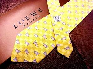 ♪№ｒ3557◆美品 【ＬＯＥＷＥ】ロエベ【牛 ロゴ】ネクタイ