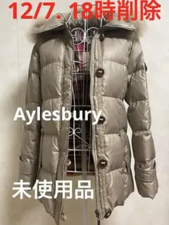 未使用タグ付　Aylesburyフェザー混ダウンジャケット　ラクーンファー付