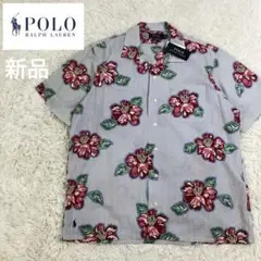 【新品】Polo Ralph Lauren 半袖アロハシャツ　シカサッカー生地L